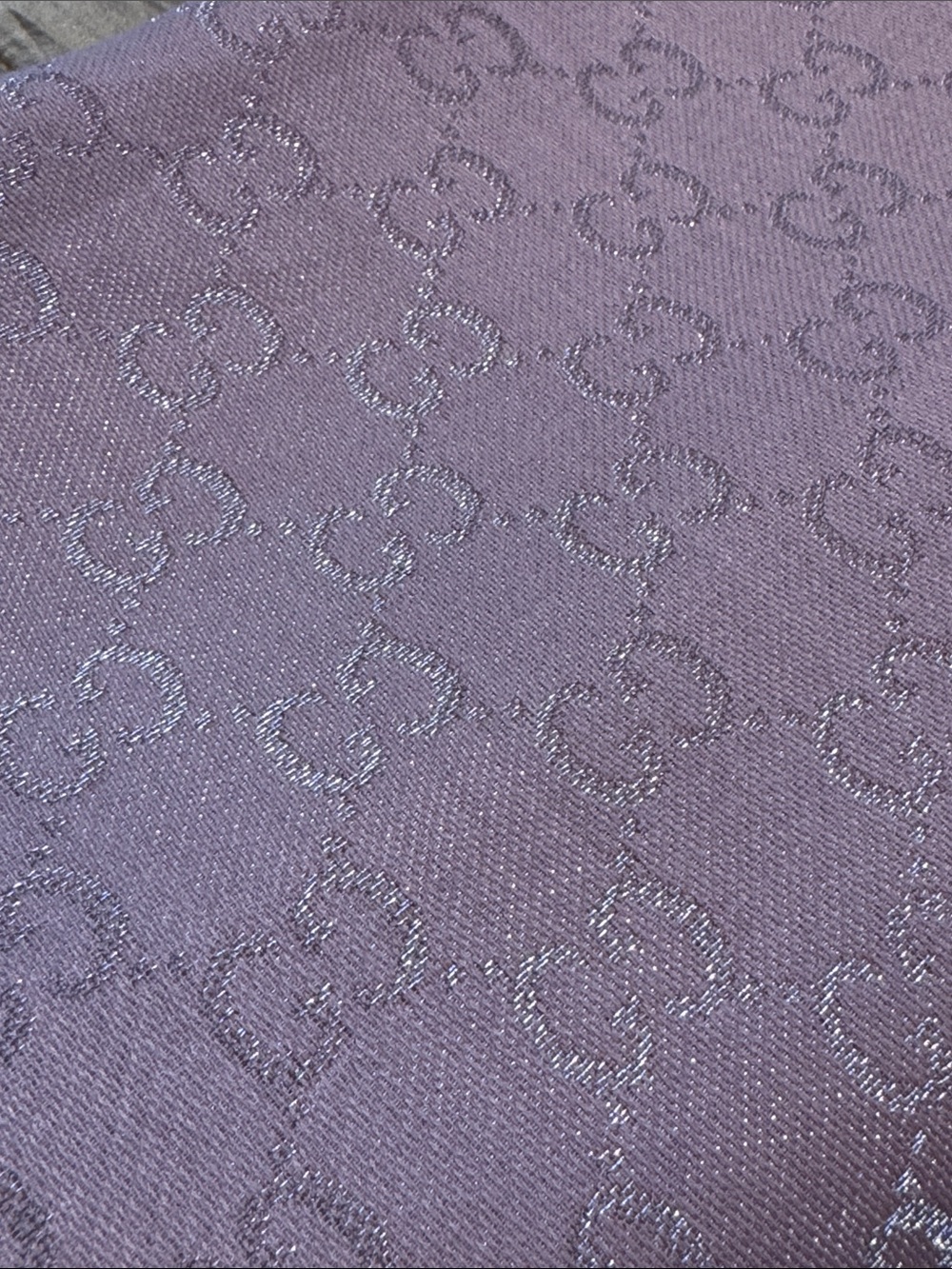 Gucci Light Pink GG Jacquard Shawl Scarf - Picture 13 of 16